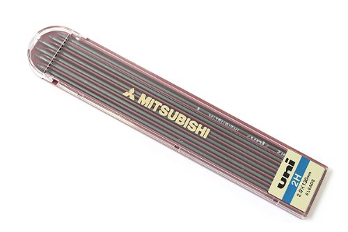 uni シャープペンシル 職人専科用 替芯 2.0 2H 6本 三菱鉛筆 4902778364703（10セット）