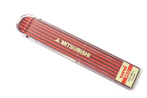 uni シャープペンシル 職人専科用 替芯 2.0 赤(6本入) 三菱鉛筆 4902778364789（10セット）