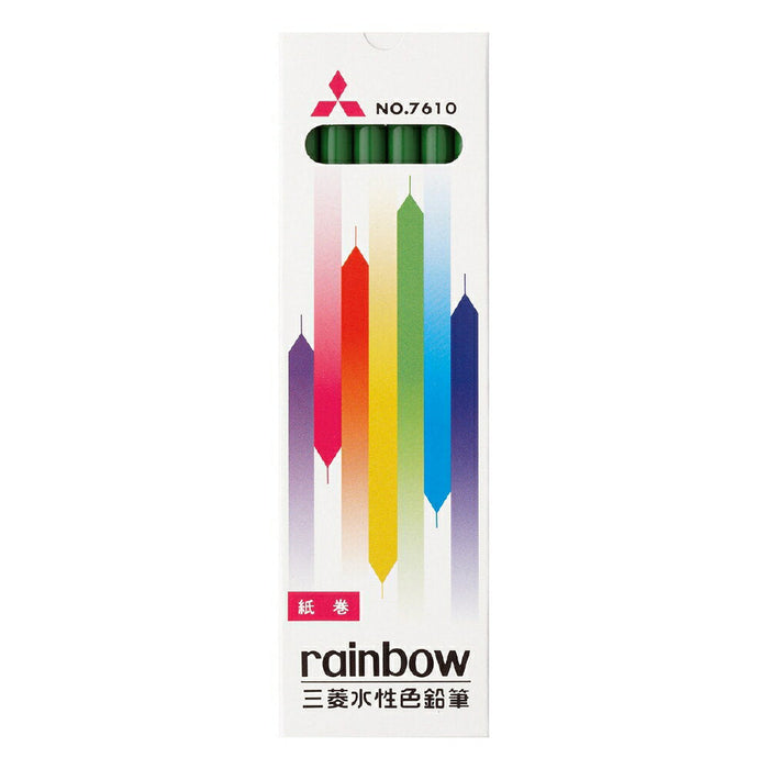 三菱鉛筆 色鉛筆 水性ダーマートグラフ 7610 6 緑 三菱鉛筆 4902778005712（10セット）