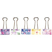 ダブルクリップ 小 花柄 15個入 ソニック 4970116027108（10セット）