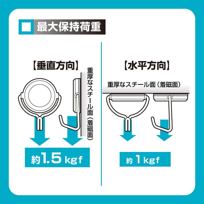 ソニック 超強力マグネットフックシロ MG-740-W　4970116031471（5セット）