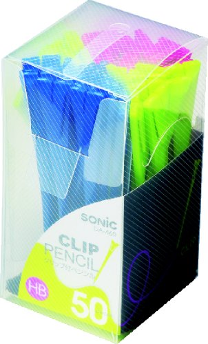 ソニック 色込 クリップ付ペンシル(50本入) ソニック 4970116034021（10セット）