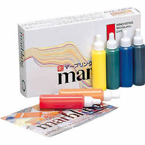 墨運堂 カラー墨流し（マーブリング）　6色セット 墨運堂 4902630215068（10セット）