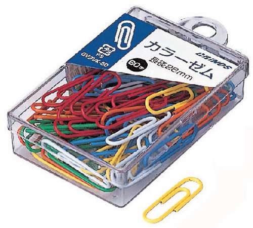 ゼムクリップ カラー ケース入 GVクリK-60 日本クリノス 4997962000697（10セット）