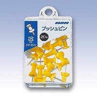 日本クリノス プッシュピン 黄 cp-15-y   日本クリノス 4997962200127（10セット）