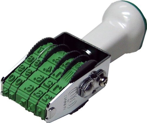 サンビー テクノタッチ回転印 欧文日付 ゴシック体 5連 年号2連式 4号 TK-GD4 サンビー 4962422124602（10セット）