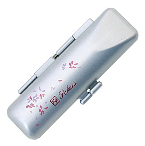 サンビー 印鑑ケース 和 桜 シルバー IB-WA04 IB-WA サンビー 4962422622283（10セット）