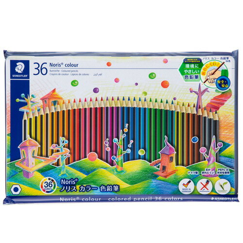 ステッドラー日本 ノリスカラーイロエンピツ３６Ｃ缶入 185M36PB　4955414185156（10セット）