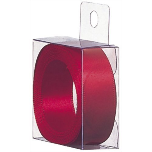 包むファクトリー カットサテン レッド 18mm*3m巻(1巻入) 包む 4512427595671（10セット）