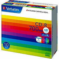 バーベイタム CD-R 700MB PCデータ用 48倍速対応 10枚 SR80SP10V1 Verbatim Japan 4991348061371（10セット）
