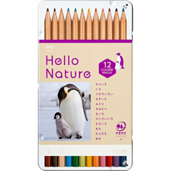 トンボ 缶入色鉛筆ハローネイチャーＥＰ CB-KHNEP0312　4901991023053（10セット）