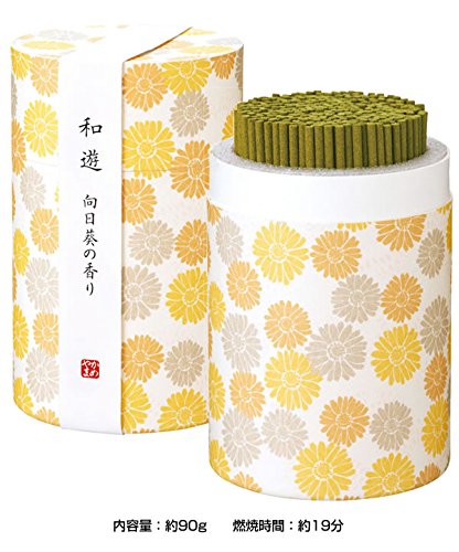 カメヤマ 和遊 香りのお線香 筒箱 ひまわりの香り I20120107 カメヤマ 4901435790831（10セット）