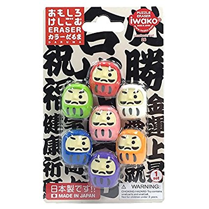 ブリスターパック おもしろ消しゴム カラーだるま イワコー 4991685120274（10セット）