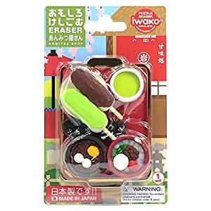 ブリスターパック おもしろ消しゴム あんみつ屋さん イワコー 4991685130105（10セット）