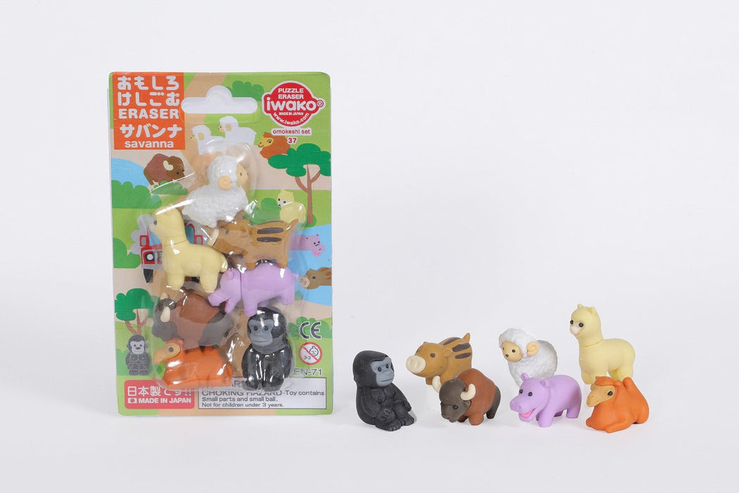 イワコー 消しゴム サバンナ ER-BRI060 イワコー 4991685190024（10セット）