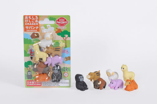 イワコー 消しゴム サバンナ ER-BRI060 イワコー 4991685190024（10セット）