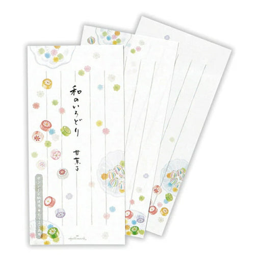 日本ホールマーク 一筆箋和のいろどり甘 818746　4961099818746（6セット）