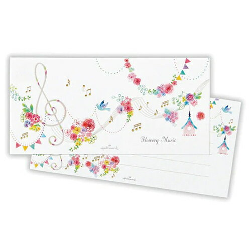 日本ホールマーク 一筆箋フラワリーミュージック２ 818753　4961099818753（6セット）