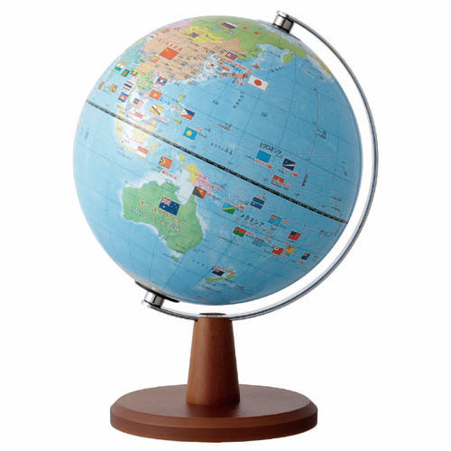 国旗イラスト付地球儀 OYV221 レイメイ藤井 4902562462806（10セット）