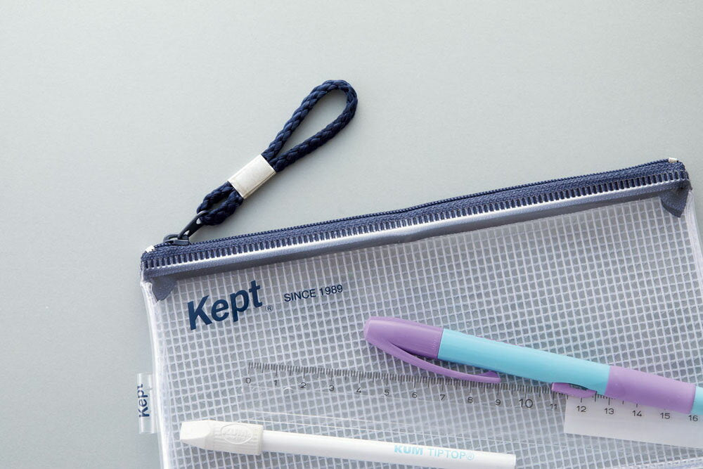 Keptクリアペンケースネイビー KPF603K レイメイ藤井 4902562485065（10セット）
