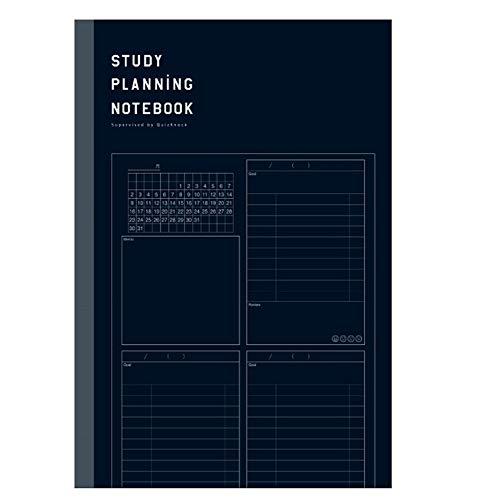 学研 勉強計画ノート（ブラック） JD04040　4905426199184（5セット）