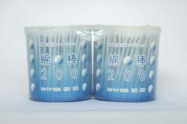 平和メディク　綿棒２００円筒ケースイリ 400ﾎﾝ4976558005568（10セット）