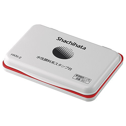 シャチハタ 水性顔料系スタンプ台 中形 赤 HKN-2-R シヤチハタ 4974052059223（10セット）