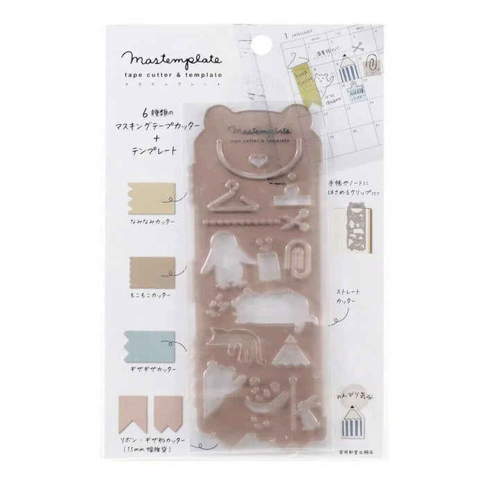 クツワ マステンプレート・アニマル DE011C　4901478193156（10セット）