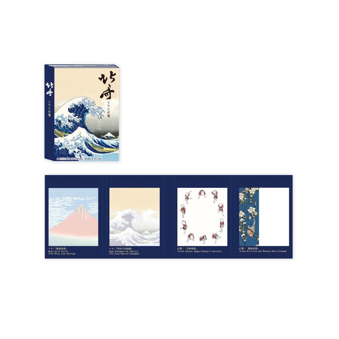 孔雀便箋和便利貼 Hokusai 30-060 4961187300603（5 套）