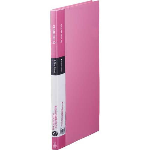 キングジム クリアーファイル シンプリーズクリアーファイル20Pピンク A4縦型 136SPヒン（10セット）