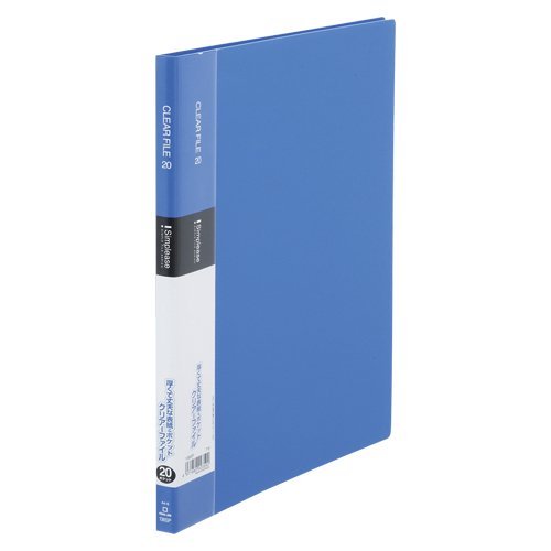 キングジム クリアーファイル シンプリーズクリアーファイル20P 青 A4縦型 136SPアオ（10セット）