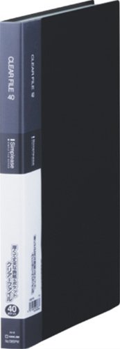 キングジム クリアーファイル シンプリーズ A4S 40P 136SPW 黒（10セット）