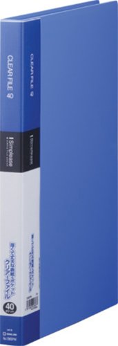 キングジム クリアーファイル シンプリーズ A4S 40P 136SPW 青（10セット）