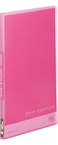 キングジム クリアーファイル シンプリーズクリアーファイル（透明）20Pピンク A4縦型 186TSPヒン（10セット）