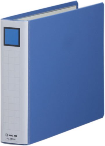 キングジム キングファイル A4 ヨコ 400枚収納 両開き2484A 青（10セット）