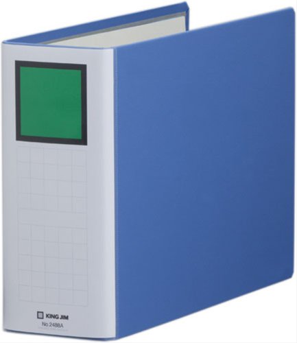 キングジム キングファイル A4 ヨコ 800枚収納 両開き 2488A 青（10セット）
