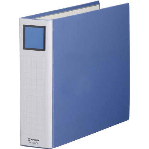 キングジム キングファイル スーパードッチ 脱 着 イージー B4 ヨコ 2496EA 青（10セット）