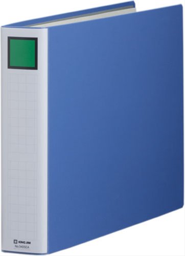 キングジム キングファイル A3 ヨコ 500枚収納 両開き 3405EA 青（10セット）