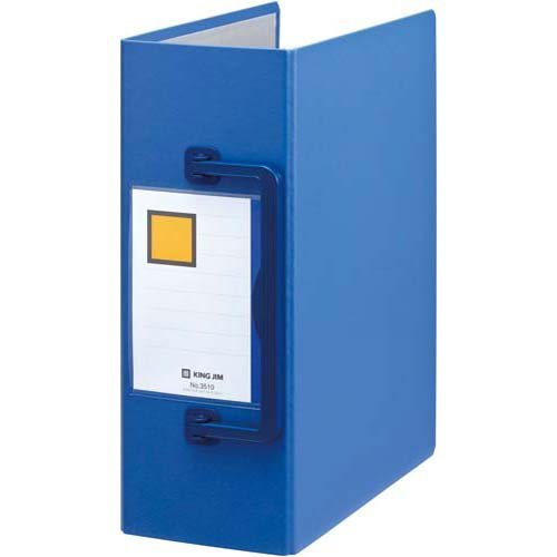 キングジム キングファイル スーパードッチメガ綴じ 特厚 A4 3510 青（10セット）