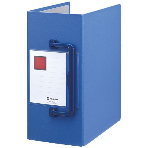 キングジム キングファイル スーパードッチメガ綴じ 特厚 A4 3513 青（10セット）