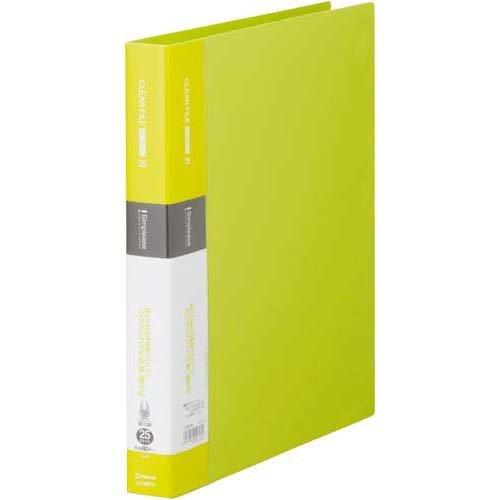 キングジム クリアーファイル シンプリーズ 差替式 A4S 25P 138SPW 黄緑（10セット）