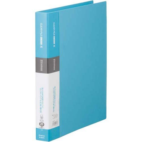 キングジム クリアーファイル シンプリーズ 差替式 A4S 25P 138SPW 水色（10セット）