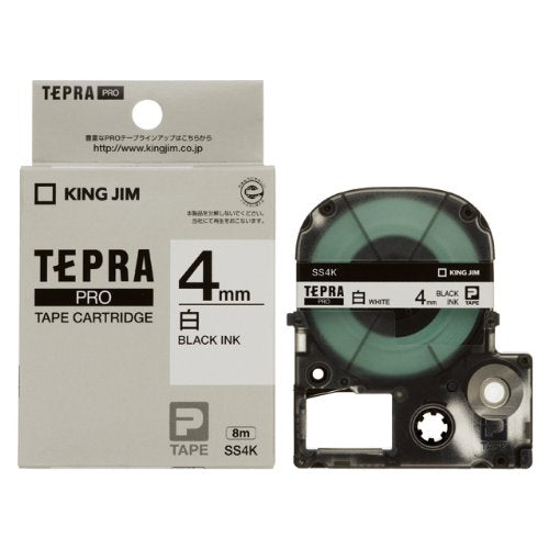 キングジム テープカートリッジ テプラPRO 4mm SS4K（10セット）