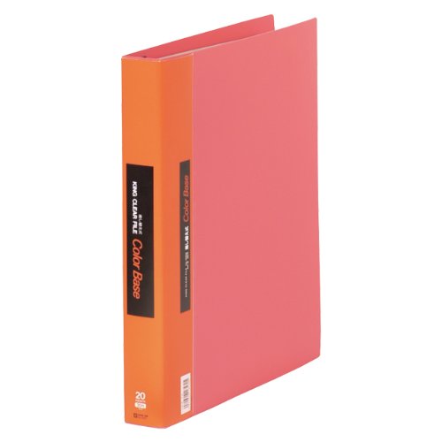 キングジム クリアーファイル カラーベース 差替式 A4S 139W 赤（10セット）