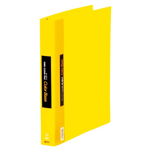 キングジム クリアーファイル カラーベース 差替式 A4S 139W 黄（10セット）