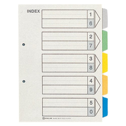 キングジム カラーインデックス 905 B5S（10セット）