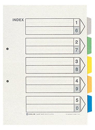 キングジム カラーインデックス A4 907-2K（10セット）