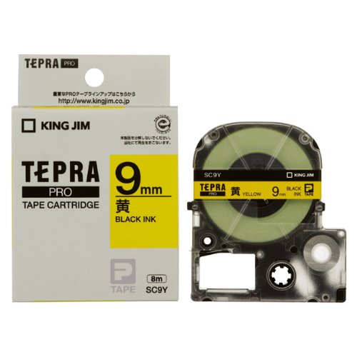 キングジム テープカートリッジ テプラPRO 9mm SC9Y 黄（10セット）