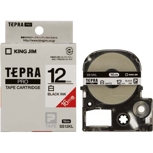 キングジム テープカートリッジ テプラPRO ロングタイプ 12mm SS12KL（10セット）