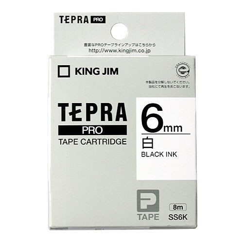 キングジム テープカートリッジ テプラPRO 6mm SS6K（10セット）